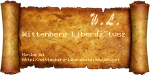 Wittenberg Liberátusz névjegykártya